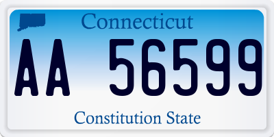 CT license plate AA56599