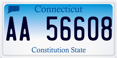 CT license plate AA56608