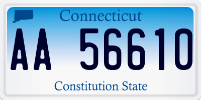 CT license plate AA56610