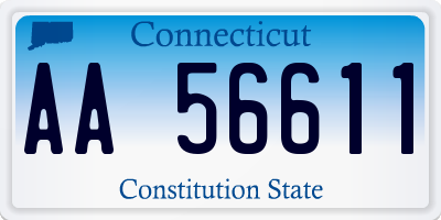 CT license plate AA56611