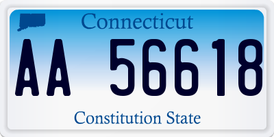 CT license plate AA56618