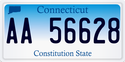 CT license plate AA56628