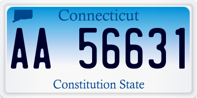 CT license plate AA56631