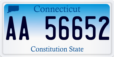 CT license plate AA56652