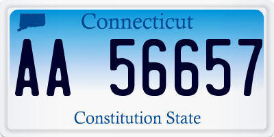 CT license plate AA56657