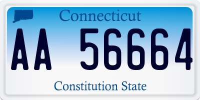 CT license plate AA56664