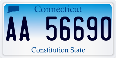 CT license plate AA56690