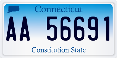 CT license plate AA56691