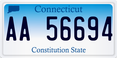 CT license plate AA56694