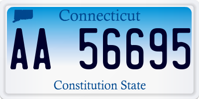 CT license plate AA56695