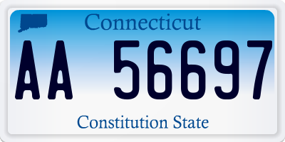 CT license plate AA56697