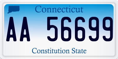 CT license plate AA56699