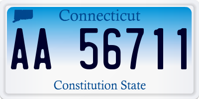 CT license plate AA56711