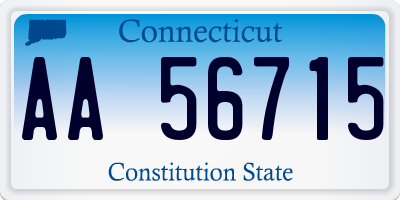 CT license plate AA56715