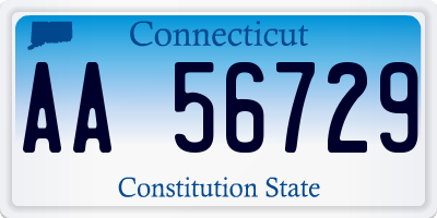 CT license plate AA56729