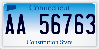 CT license plate AA56763