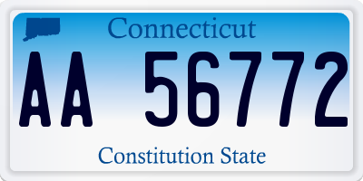 CT license plate AA56772