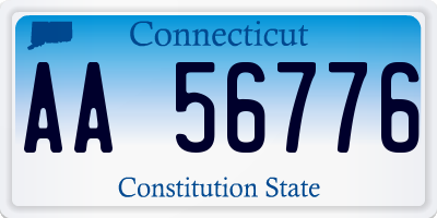 CT license plate AA56776