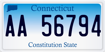 CT license plate AA56794