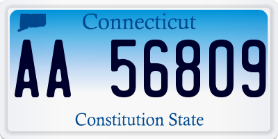 CT license plate AA56809