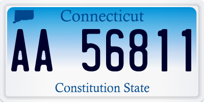 CT license plate AA56811