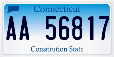 CT license plate AA56817