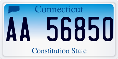 CT license plate AA56850