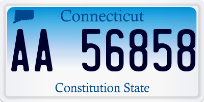 CT license plate AA56858