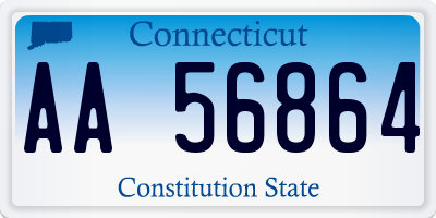CT license plate AA56864