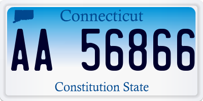 CT license plate AA56866