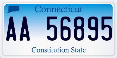 CT license plate AA56895