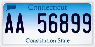 CT license plate AA56899