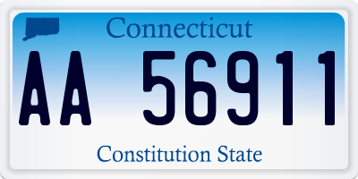 CT license plate AA56911