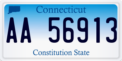 CT license plate AA56913