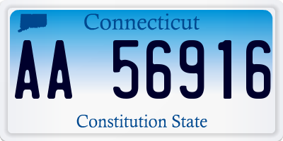 CT license plate AA56916