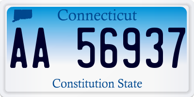 CT license plate AA56937