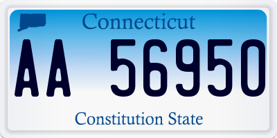 CT license plate AA56950