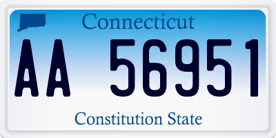 CT license plate AA56951