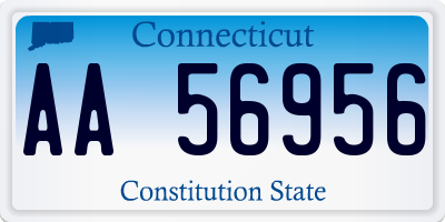 CT license plate AA56956