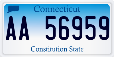 CT license plate AA56959