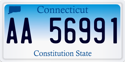 CT license plate AA56991