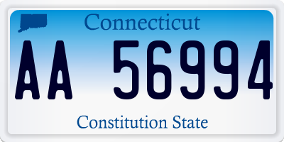 CT license plate AA56994