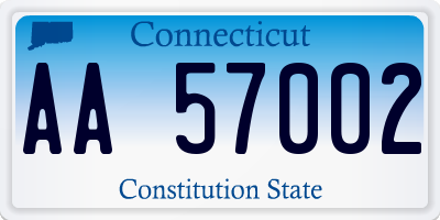 CT license plate AA57002