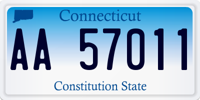 CT license plate AA57011