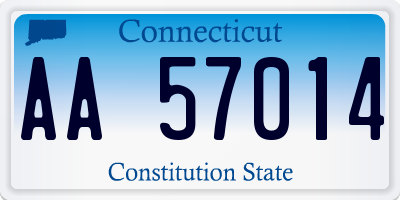 CT license plate AA57014