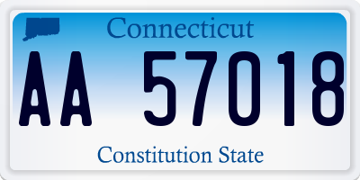 CT license plate AA57018