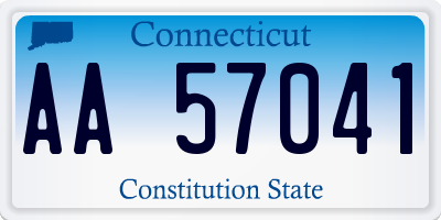 CT license plate AA57041