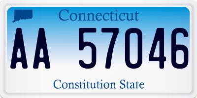 CT license plate AA57046