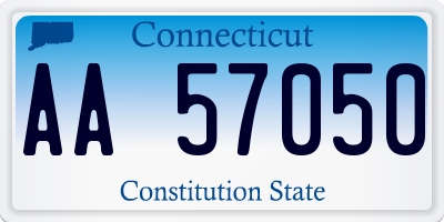 CT license plate AA57050