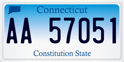 CT license plate AA57051